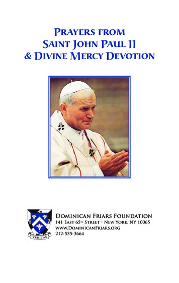 Prayers From Saint John Paul II & Divine Mercy Devotion