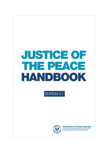 JUSTICE OF THE PEACE HANDBOOK - Attorney-General's Department