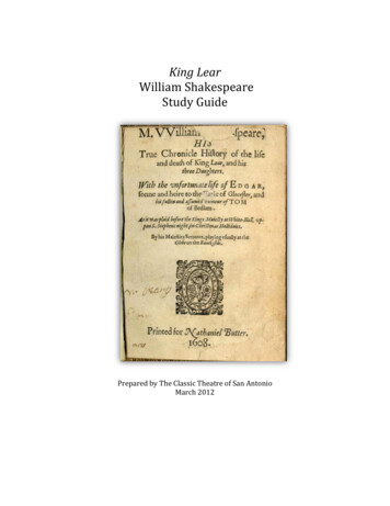 King Lear William Shakespeare Study Guide