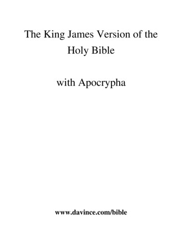 The King James Holy Bible With Apocrypha - DaVince