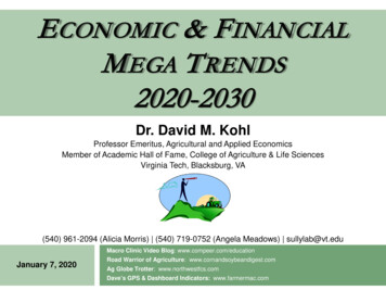 Economic& Financial Megatrends 2020-2030 - Tamu