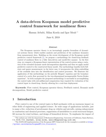 A Data-driven Koopman Model Predictive Control Framework For . - MIT