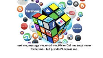 Larkins: Text Me, Facebook Me, Email Me, PM Me, Snap Me Or Tweet Me .