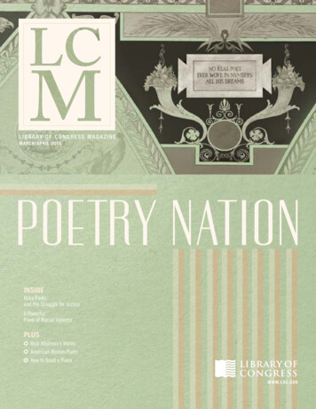 MARCH/APRIL 2015 Poetry Nation - Library Of Congress