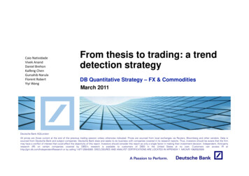 From Thesis To Trading: A Trend Detection Strategy