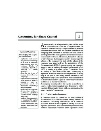 Accounting For Share Capital 1 - NCERT