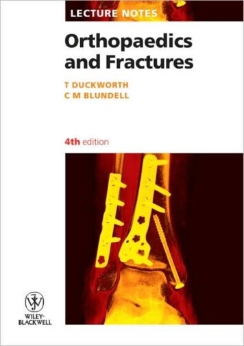Lecture Notes: Orthopaedics And Fractures - Háskóli Íslands
