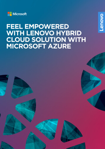 Feel Empowered With Lenovo Hybrid Cloud Solution With Microsoft Azure