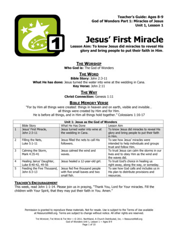 Jesus' First Miracle - Clover Sites