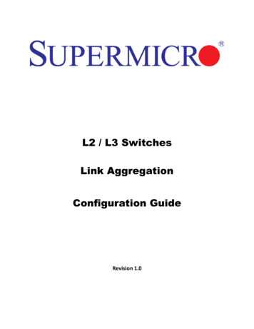 L2 / L3 Switches Link Aggregation Configuration Guide