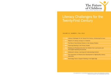 Literacy Challenges For The Twenty-First Century