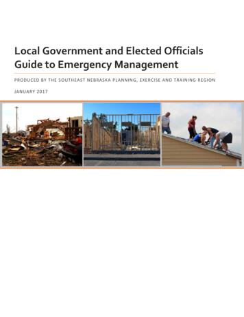 Local Government And Elected Officials Guide To Emergency Management