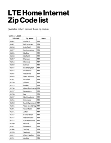 LTE Home Internet Zip Code List - Verizon