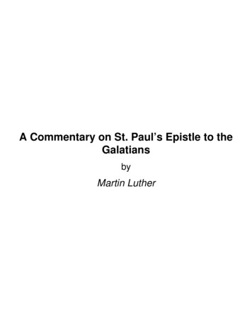 A Commentary On St. Paul S Epistle To The Galatians