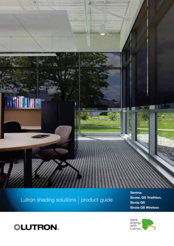 Lutron Shading Solutions Product Guide