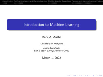 Introduction To Machine Learning - UMD