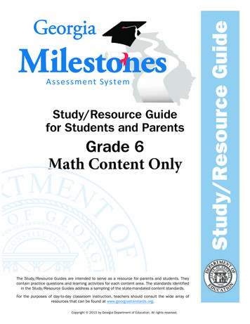 Georgrgiaia Miles T On E S Study/Resource Guide