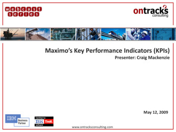 Maximo's Key Performance Indicators (KPIs)