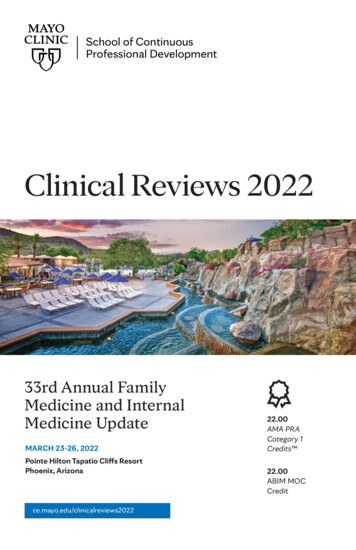 Clinical Reviews 2022 - Mayo