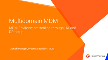 Multidomain MDM - Informatica