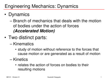 Engineering Mechanics: Dynamics Dynamics - IIT Guwahati