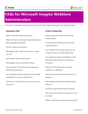 FAQs For Microsoft Imagine WebStore Administrators - OnTheHub
