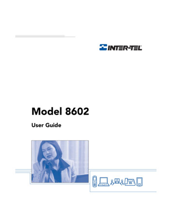 Inter-Tel Model 8602 User Guide - McEnroe Voice