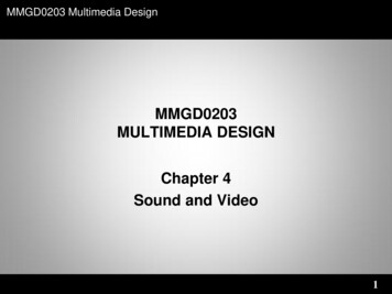 MMGD0203 MULTIMEDIA DESIGN Chapter 4 Sound And Video - FTMS