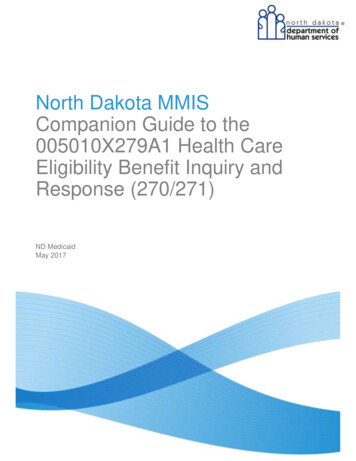 North Dakota MMIS Companion Guide To The 005010X279A1 Health Care .