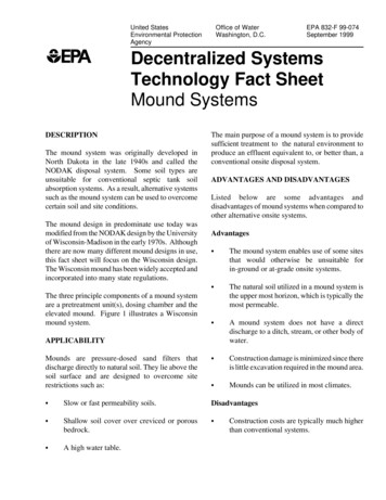 Decentralized Systems Technology Fact Sheet: Mound Systems EPA 832-F-99-074