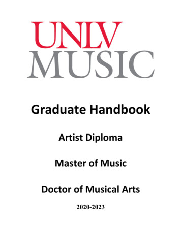 SOM Graduate Handbook 2020 Draft - Unlv.edu