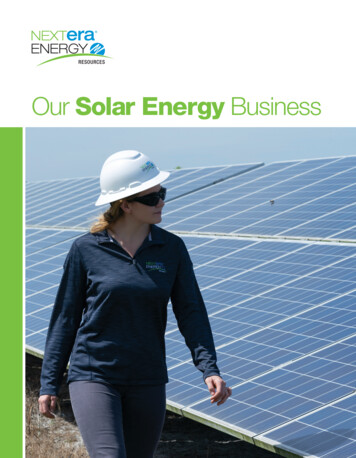 Our Solar Energy Business - NextEra Energy Resources