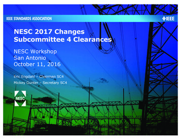 NESC 2017 Changes Subcommittee 4 Clearances - IEEE SA