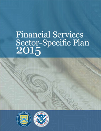 Financial Services Sector-Specific Plan 2015 - CISA