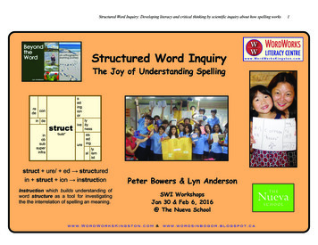 Structured Word Inquiry - Real Spellers