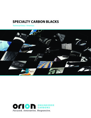 SPECIALTY CARBON BLACKS - Orion Engineered Carbons