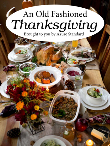 An Old Fashioned Thanksgiving - Azure Standard