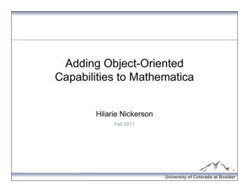 Adding Object-Oriented Capabilities To Mathematica