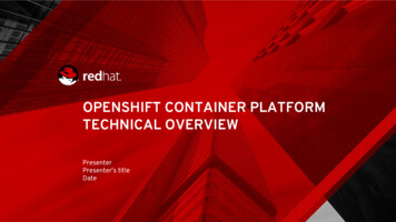Technical Overview Openshift Container Platform