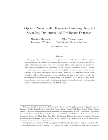 Option Prices Under Bayesian Learning: Implied Volatility Dynamics And .