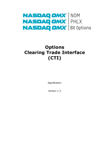 Options Clearing Trade Interface (CTI) - NASDAQtrader 