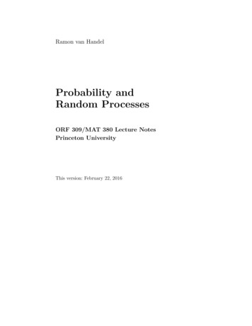 Probabilityand RandomProcesses - Math