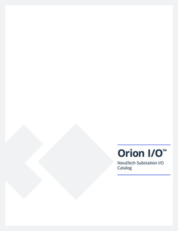 Orion I/O - NovaTech Automation