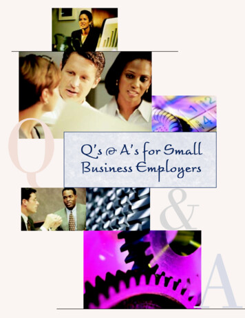 Q's A's For Small Business Employers