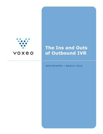 The Ins And Outs Of Outbound IVR - M-cassociates 