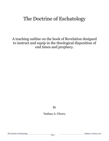 The Doctrine Of Eschatology - The Reformed Advisor