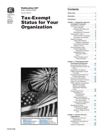 Organization Status For Your Tax-Exempt - IRS Tax Forms