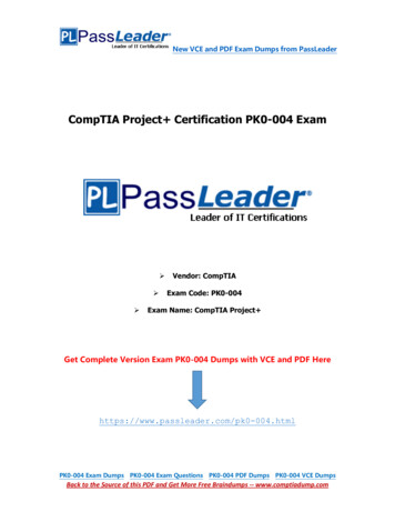 CompTIA Project Certification PK0-004 Exam