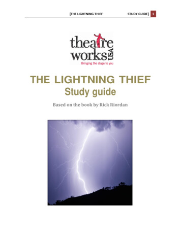 THE LIGHTNING THIEF Study Guide - University Of Wisconsin-Whitewater