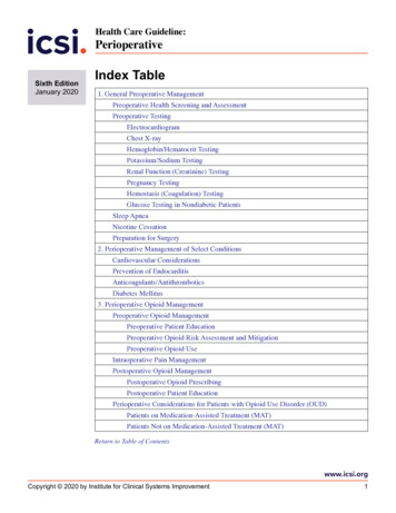 Index Table - ICSI